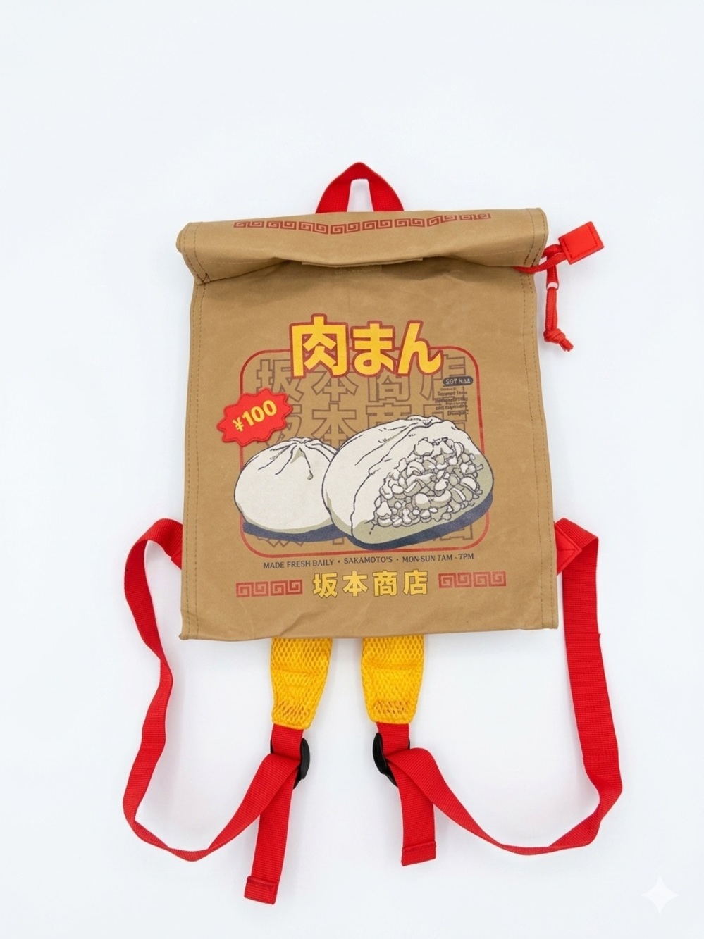 Sakamoto Days Sakamoto Shouten Pork Bun Roll-Top Mini Backpack - Rare Anime